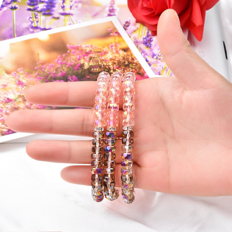 Lisslune | For Apple Watch 5 & 4 44mm / 3 & 2 & 1 42mm Pearl Crystal Watch Band (Crystal Pink)