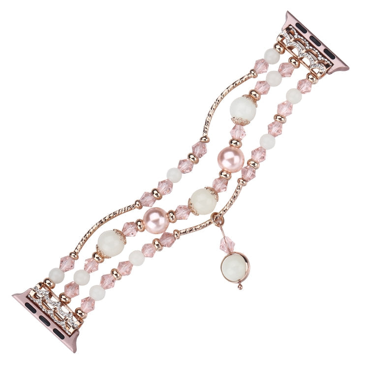 Lisslune | For Apple Watch 5 & 4 40mm / 3 & 2 & 1 38mm Glowing Agate Watch Band (Rose Gold)