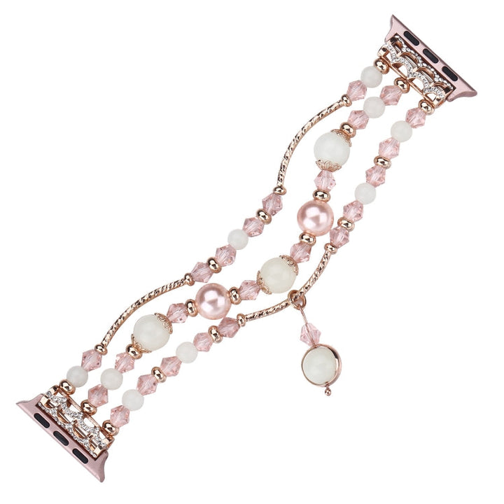Lisslune | For Apple Watch 5 & 4 40mm / 3 & 2 & 1 38mm Glowing Agate Watch Band (Rose Gold)