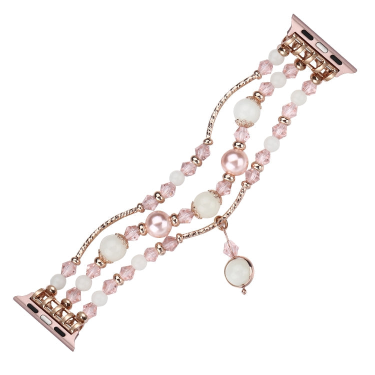 Lisslune | For Apple Watch 5 & 4 40mm / 3 & 2 & 1 38mm Glowing Agate Watch Band (Rose Gold)