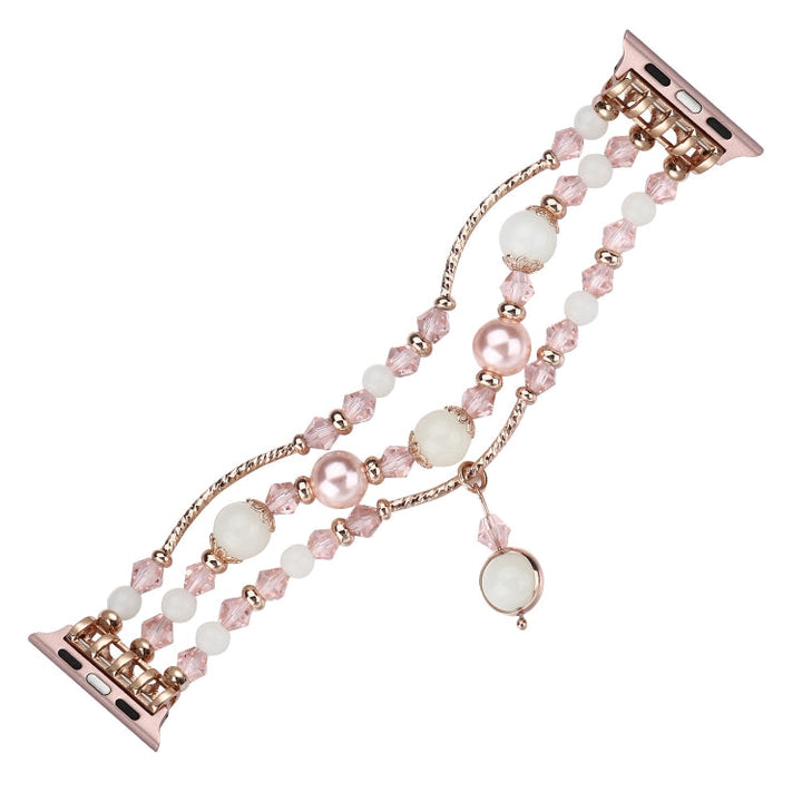 Lisslune | For Apple Watch 5 & 4 40mm / 3 & 2 & 1 38mm Glowing Agate Watch Band (Rose Gold)