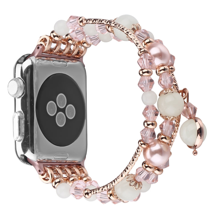 Lisslune | For Apple Watch 5 & 4 40mm / 3 & 2 & 1 38mm Glowing Agate Watch Band (Rose Gold)