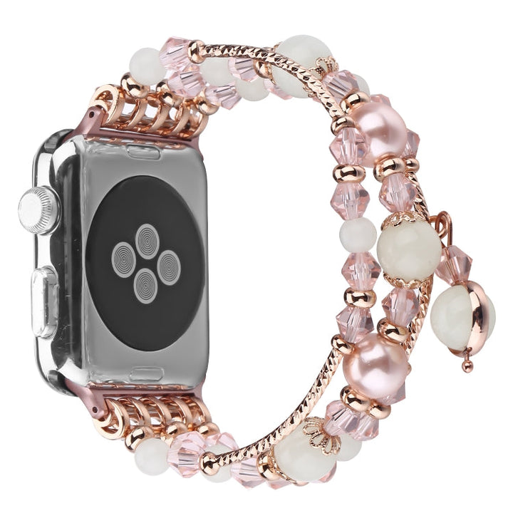 Lisslune | For Apple Watch 5 & 4 40mm / 3 & 2 & 1 38mm Glowing Agate Watch Band (Rose Gold)
