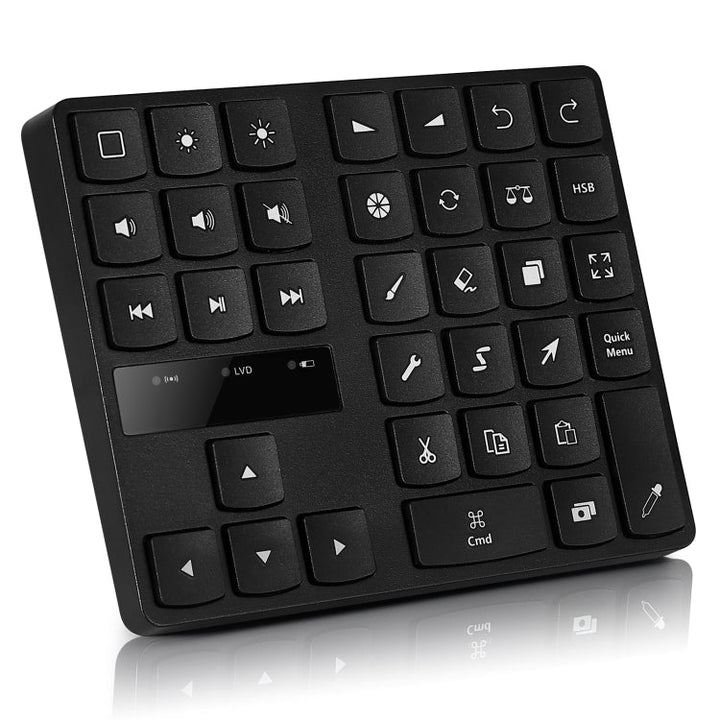 Lisslune | 533 Bluetooth 5.0 Painting Keyboard 35 Keys Numeric Keypad Wireless Digital Keyboard (Black)