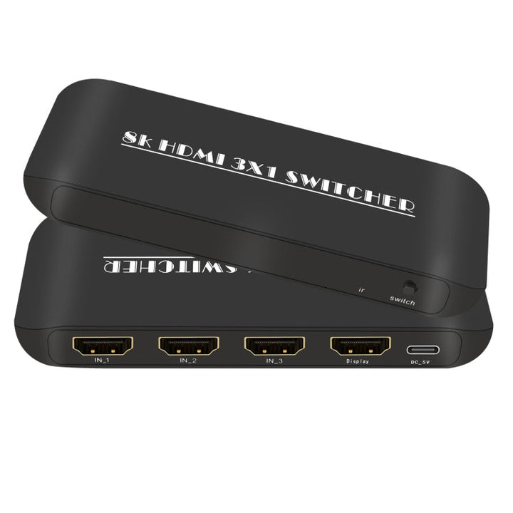 Lisslune | NK-H31 8K 3 in 1 HDMI Switcher for Xbox PS4 PS5 Roku UHD TV Monitor Projector