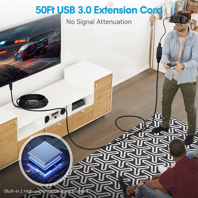 Lisslune | USB 3.0 Male to Female Data Sync Super Speed Extension Cable, Length: 30m
