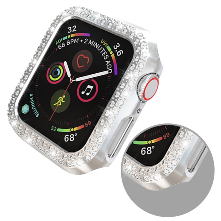 Lisslune | For Apple Watch Series 3 & 2 & 1 42mm Double Row Diamonds PC Protective Case (Silver)