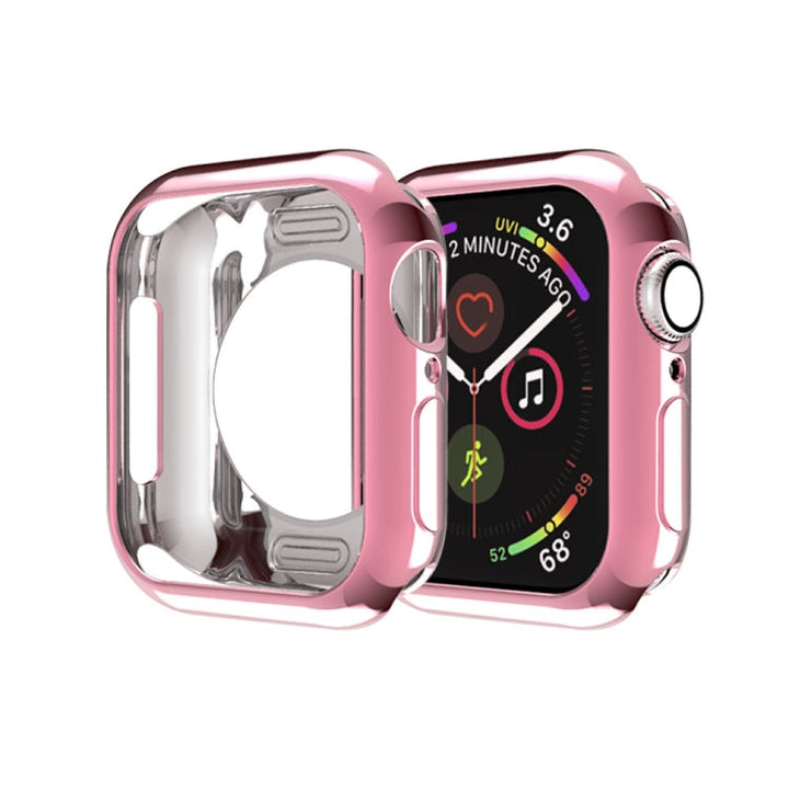 Lisslune | For Apple Watch Series 3 & 2 & 1 38mm Coating TPU Round Hole Hollow Protection Case (Pink)