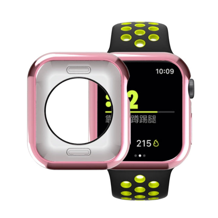 Lisslune | For Apple Watch Series 3 & 2 & 1 38mm Coating TPU Round Hole Hollow Protection Case (Pink)