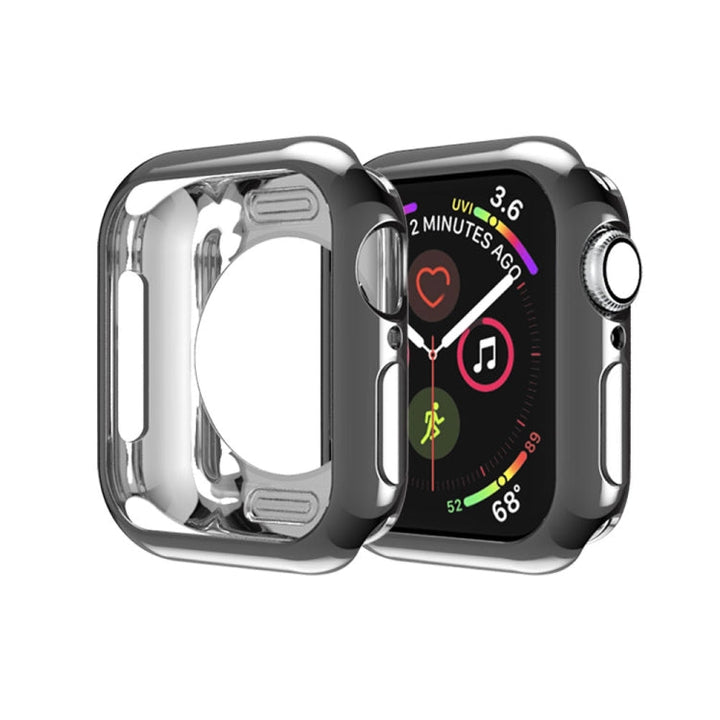 Lisslune | For Apple Watch Series 3 & 2 & 1 38mm plating TPU round hole hollow protective case (Black)