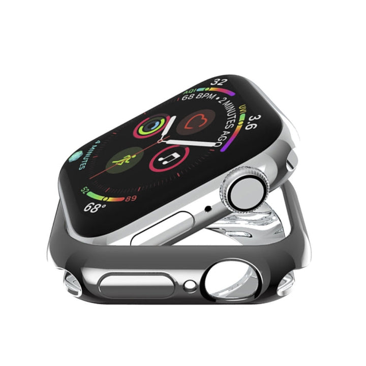 Lisslune | For Apple Watch Series 3 & 2 & 1 38mm plating TPU round hole hollow protective case (Black)