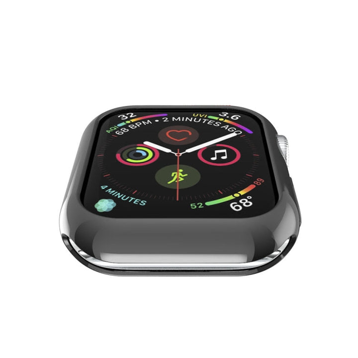 Lisslune | For Apple Watch Series 3 & 2 & 1 38mm plating TPU round hole hollow protective case (Black)