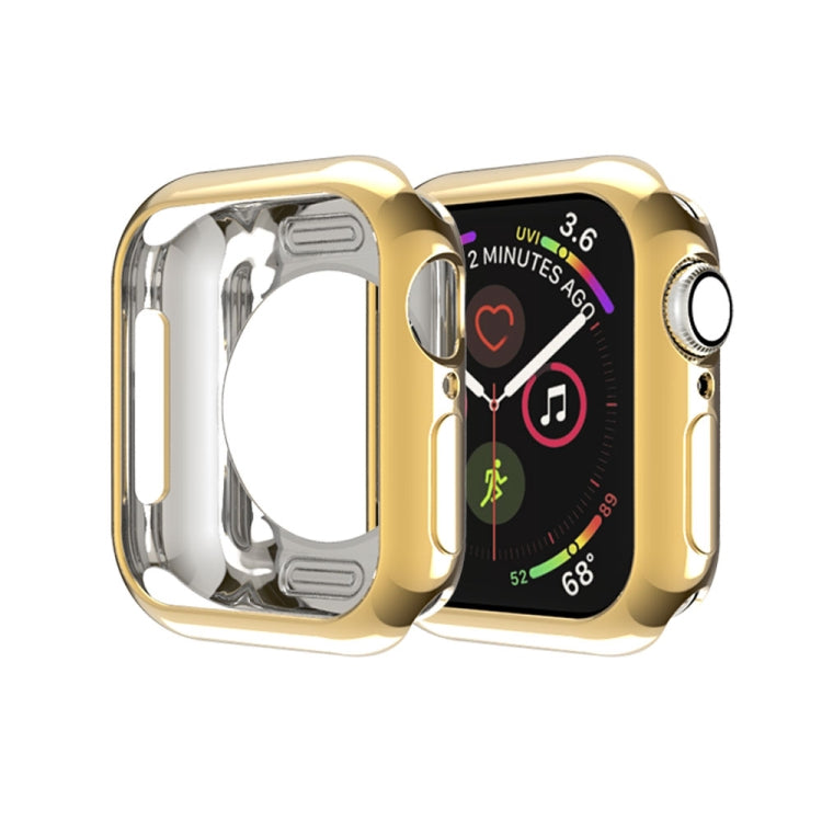 Lisslune | For Apple Watch Series 3 & 2 & 1 38mm Coating TPU Round Hole Hollow Protection Case (Gold)