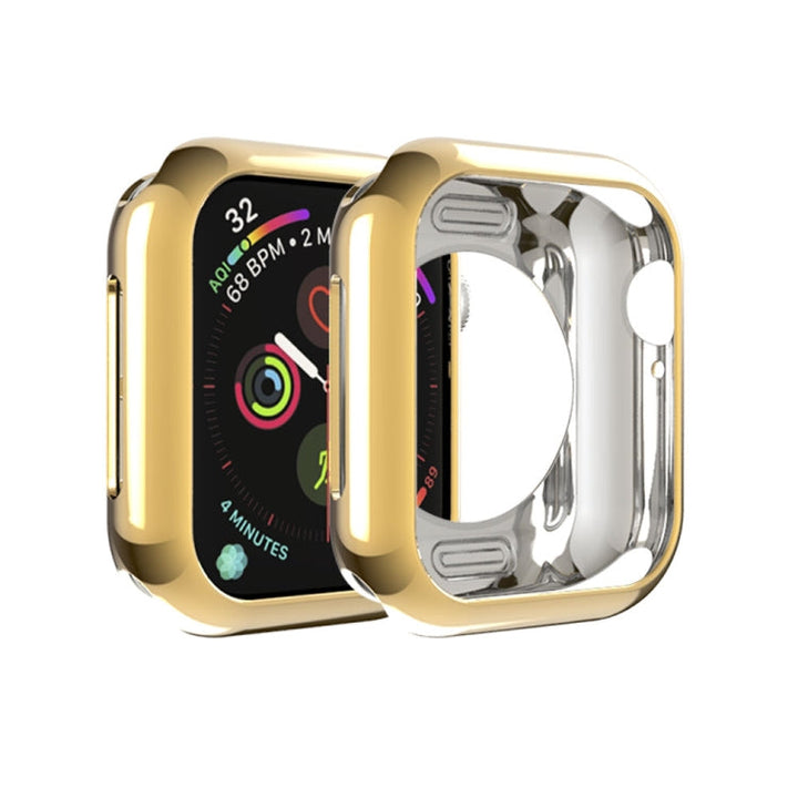 Lisslune | For Apple Watch Series 3 & 2 & 1 38mm Coating TPU Round Hole Hollow Protection Case (Gold)