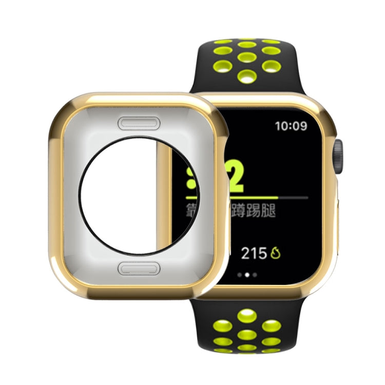 Lisslune | For Apple Watch Series 3 & 2 & 1 38mm Coating TPU Round Hole Hollow Protection Case (Gold)