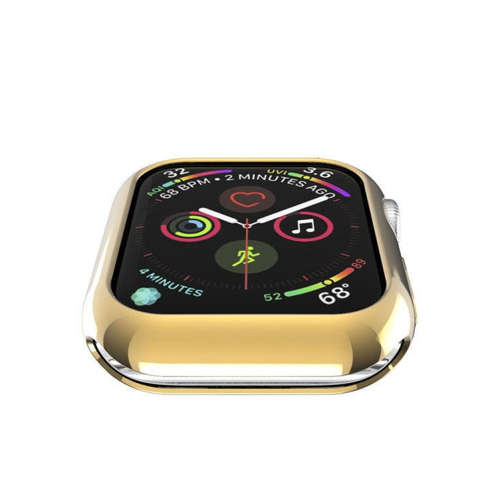 Lisslune | For Apple Watch Series 3 & 2 & 1 38mm Coating TPU Round Hole Hollow Protection Case (Gold)