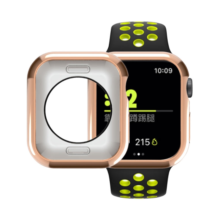 Lisslune | For Apple Watch Series 3 & 2 & 1 38mm Plating TPU Round Hole Hollow Protection Case (Rose Gold)