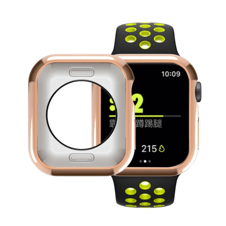 Lisslune | For Apple Watch Series 3 & 2 & 1 38mm Plating TPU Round Hole Hollow Protection Case (Rose Gold)