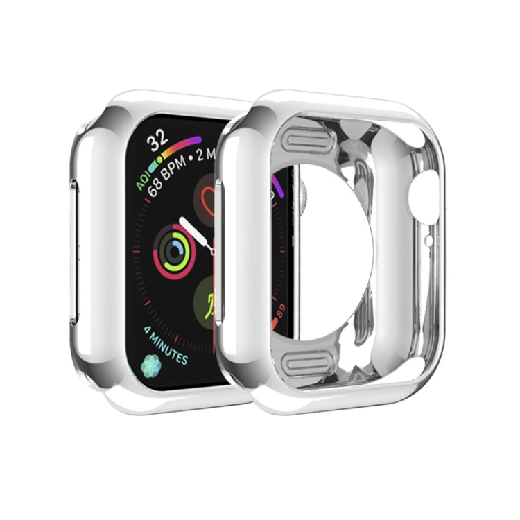 Lisslune | For Apple Watch Series 3 & 2 & 1 38mm plating TPU round hole hollow protective case (Silver)