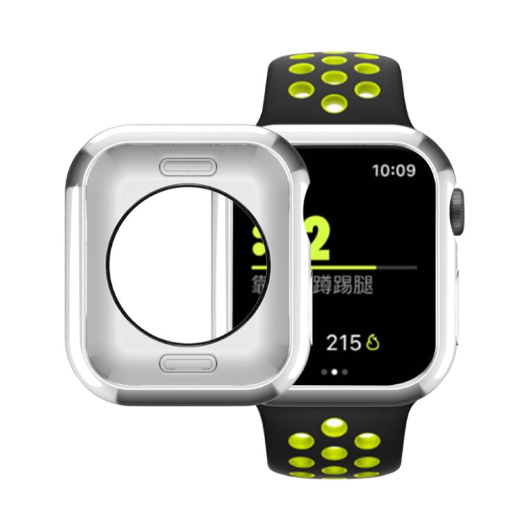 Lisslune | For Apple Watch Series 3 & 2 & 1 38mm plating TPU round hole hollow protective case (Silver)