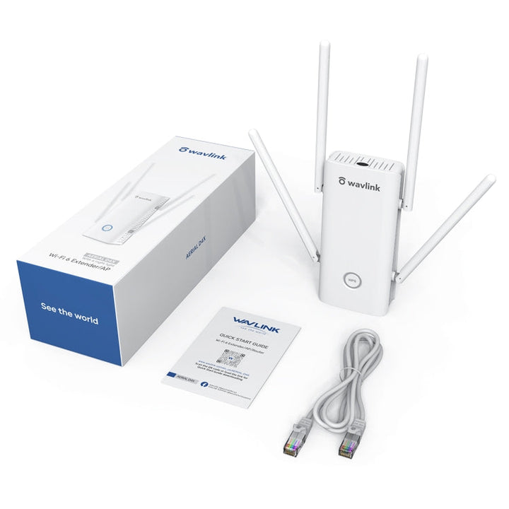 Lisslune | Wavlink AERIAL D4X AX1800Mbps Dual Frequency WiFi Signal Amplifier WiFi6 Extender (US Plug)