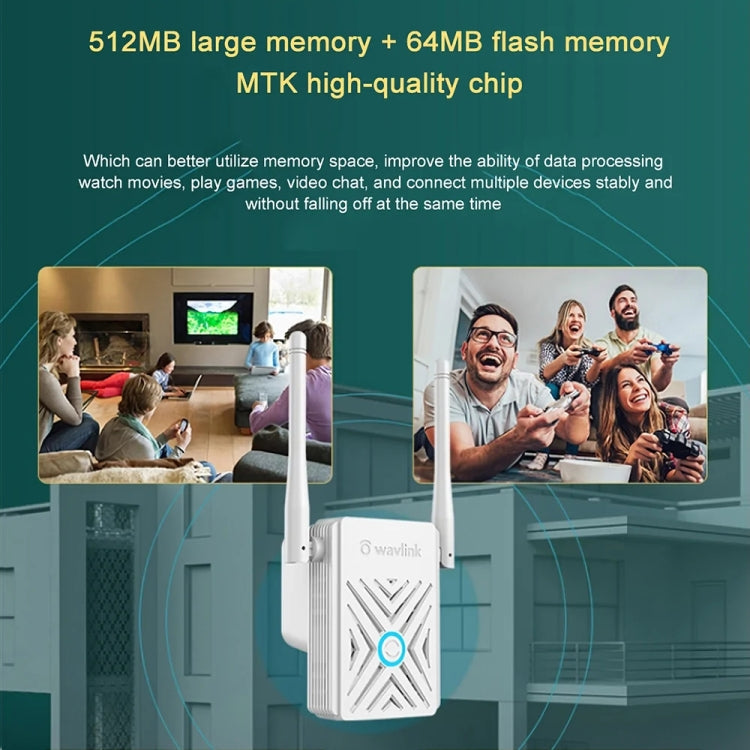 Lisslune | Wavlink WN578W2 300Mbps 2.4GHz WiFi Extender Repeater Home Wireless Signal Amplifier (UK Plug)