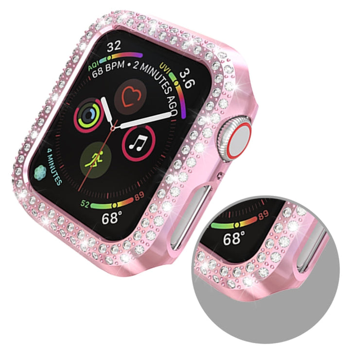 Lisslune | For Apple Watch Series 3 & 2 & 1 38mm Double Row Diamonds PC Protective Case (Rose)