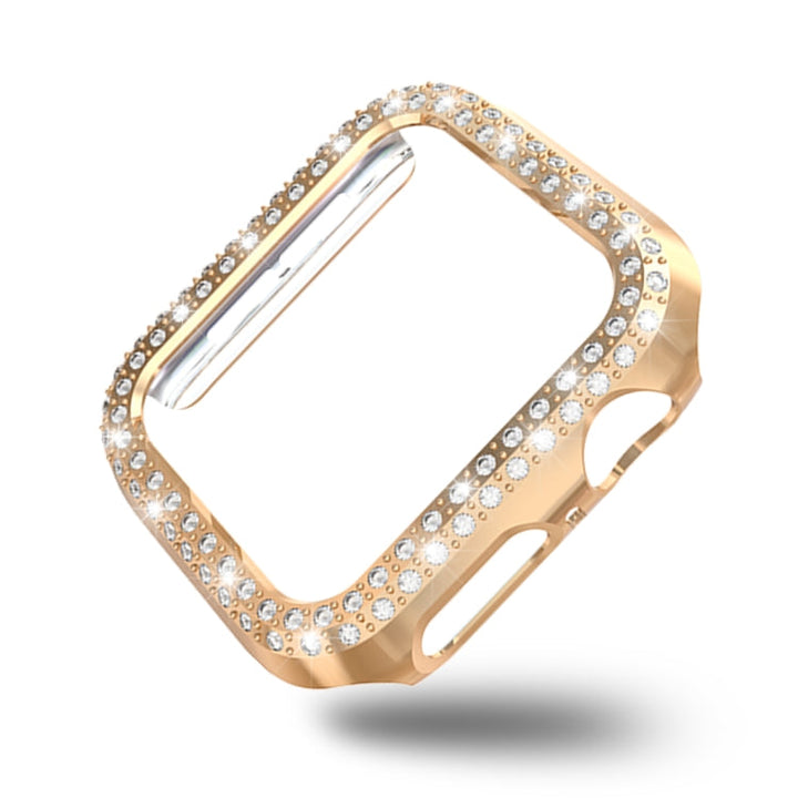 Lisslune | For Apple Watch Series 3 & 2 & 1 38mm Double Row Diamonds PC Protective Case (Rose Gold)