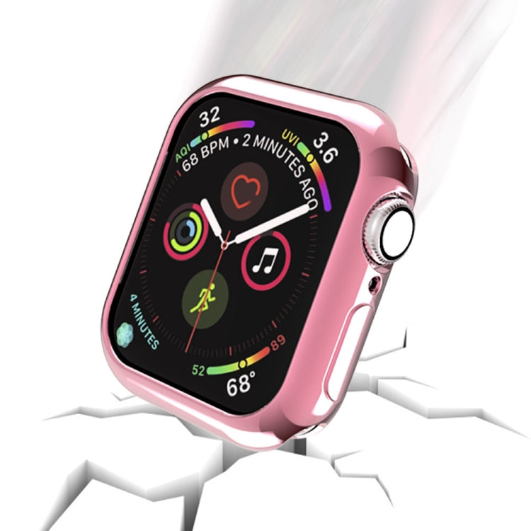 Lisslune | For Apple Watch Series 3 & 2 & 1 42mm Plating TPU Round Hole Hollow Protective Case (Pink)