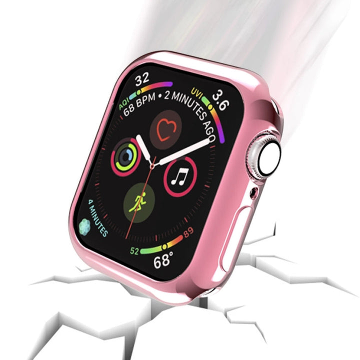 Lisslune | For Apple Watch Series 3 & 2 & 1 42mm Plating TPU Round Hole Hollow Protective Case (Pink)