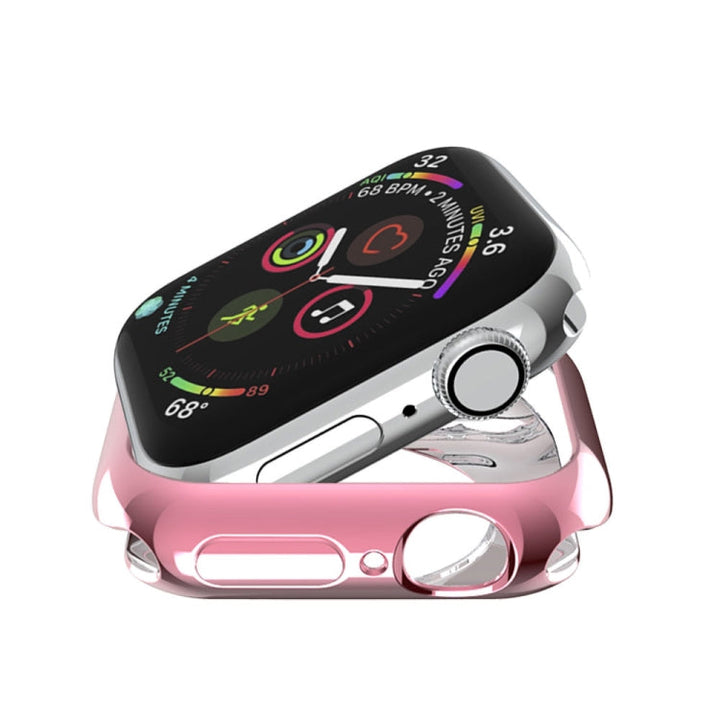 Lisslune | For Apple Watch Series 3 & 2 & 1 42mm Plating TPU Round Hole Hollow Protective Case (Pink)