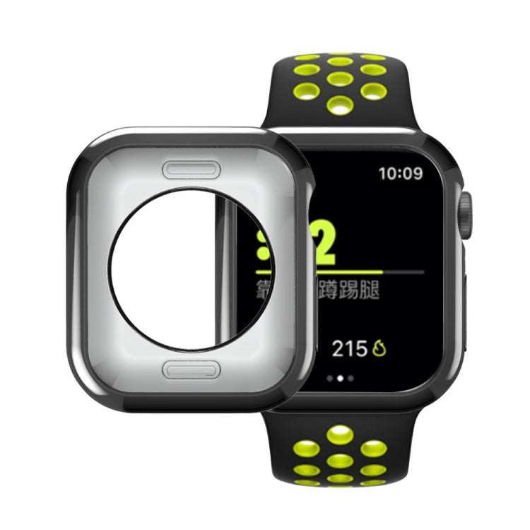 Lisslune | For Apple Watch Series 3 & 2 & 1 42mm Coating TPU Round Hole Hollow Protective Case (Black)