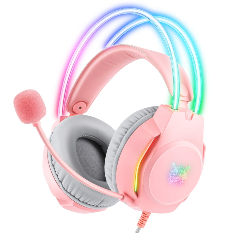 Lisslune | X26 USB+3.5mm RGB Cable Gaming Headset (Pink)