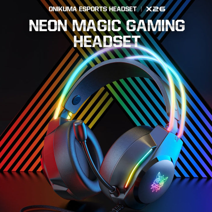 Lisslune | X26 USB+3.5mm RGB Wired Gaming Headset (Black)