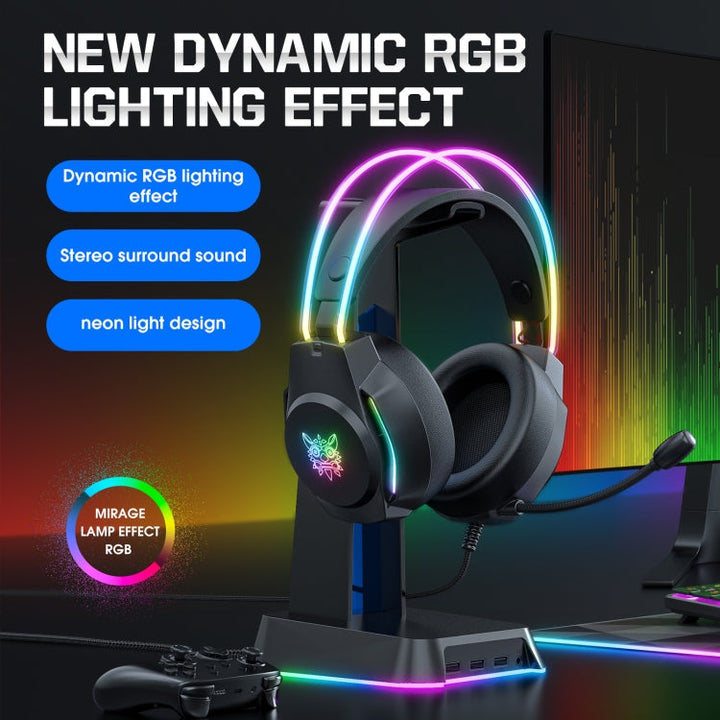 Lisslune | X26 USB+3.5mm RGB Wired Gaming Headset (Black)