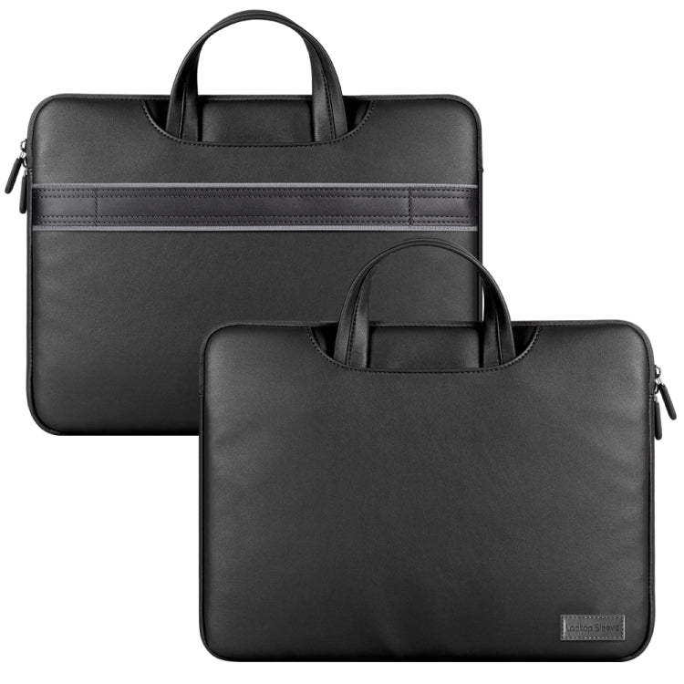 Lisslune | Waterproof PU Laptop Bag Inner Pocket with Power Pack, Size: 13 / 14 inches (Black)