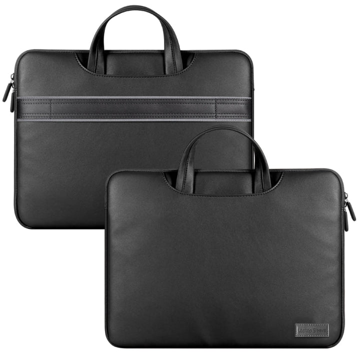 Lisslune | Waterproof PU Laptop Bag Inner Pocket with Power Pack, Size: 13 / 14 inches (Black)