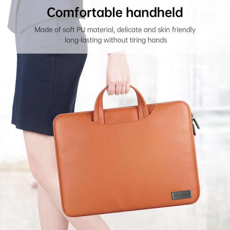 Lisslune | Waterproof PU Laptop Bag Inner Pocket with Power Pack, Size: 13 / 14 inches (Rose Gold)