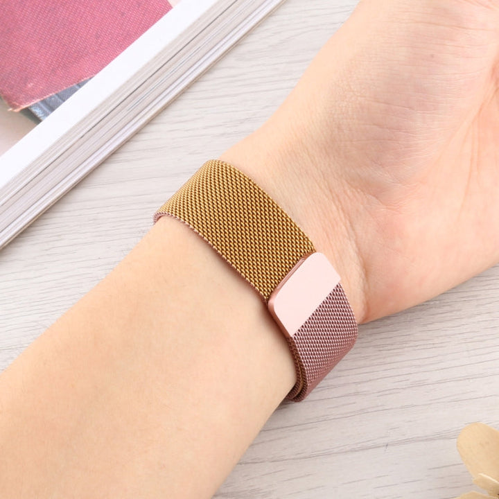 Lisslune | For Apple Watch Series 9&8&7 41mm / SE 3&SE 2&6&SE&5&4 40mm / 3&2&1 38mm Milanese Gradient Stainless Steel Bracelet (Gold+Rose Gold)