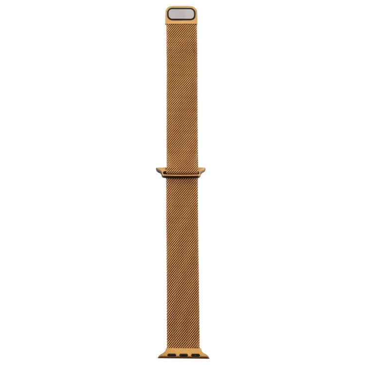 Lisslune | For Apple Watch Ultra 49mm & Watch Ultra 2 49mm / Series 9 & 8 & 7 45mm / SE 3 & SE 2 & 6 & SE & 5 & 4 44mm / 3 & 2 & 1 42mm Milanese Gradient Stainless Steel Watch Band (Black + Gold)