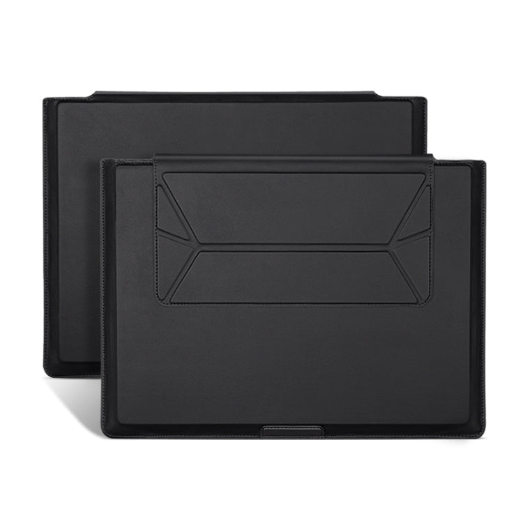 Lisslune | 13-14 inch Universal Laptop Magnetic Holder Stitch Inner Pocket (Black)