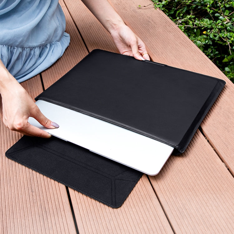 Lisslune | 13-14 inch Universal Laptop Magnetic Holder Stitch Inner Pocket (Black)