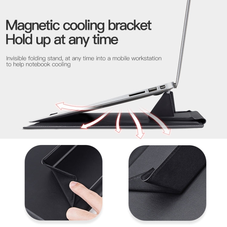 Lisslune | 15-16 Inch Universal Laptop Magnet Holder Sewing Inner Pocket (Black)