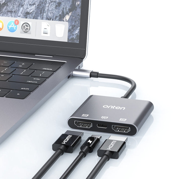 Lisslune | Onten 9175S 3 in 1 USB-C / Type-C to HDMI Adapter (Gray)