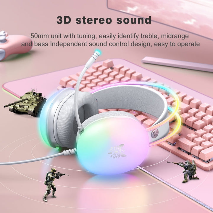 Lisslune | ONIKUMA X25 RGB Gaming Headset with Cable (Gray)