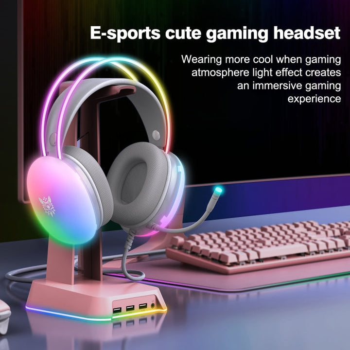 Lisslune | ONIKUMA X25 RGB Gaming Headset with Cable (Gray)