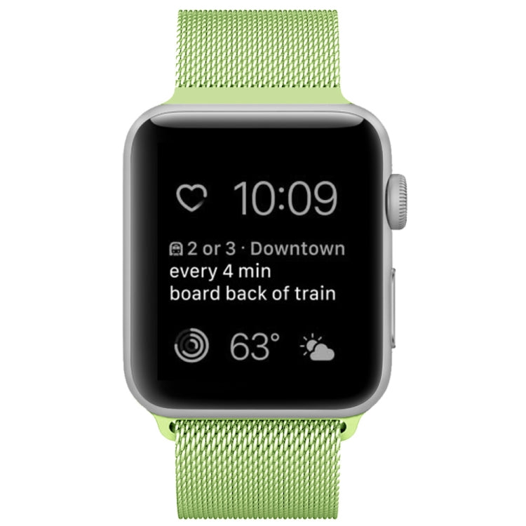 Lisslune | For Apple Watch Series 9&8&7 41mm / SE 3&SE 2&6&SE&5&4 40mm / 3&2&1 38mm Milanese Loop Magnetic Stainless Steel Watch Band (Mint Green)