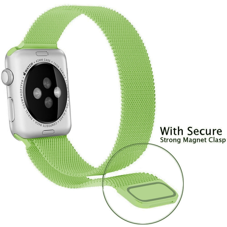 Lisslune | For Apple Watch Series 9&8&7 41mm / SE 3&SE 2&6&SE&5&4 40mm / 3&2&1 38mm Milanese Loop Magnetic Stainless Steel Watch Band (Mint Green)