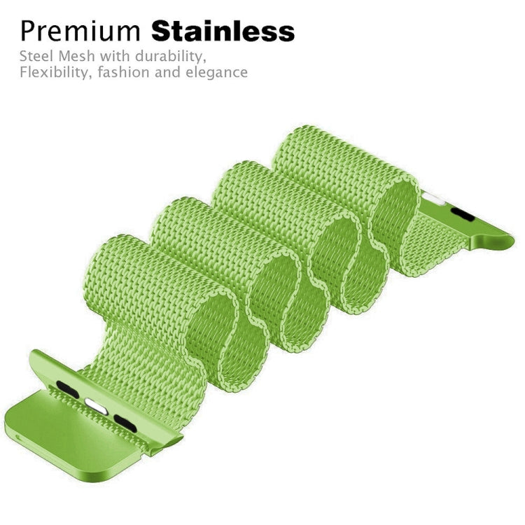 Lisslune | For Apple Watch Series 9&8&7 41mm / SE 3&SE 2&6&SE&5&4 40mm / 3&2&1 38mm Milanese Loop Magnetic Stainless Steel Watch Band (Mint Green)
