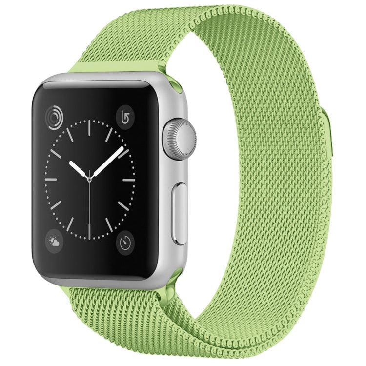 Lisslune | For Apple Watch Series 9&8&7 41mm / SE 3&SE 2&6&SE&5&4 40mm / 3&2&1 38mm Milanese Loop Magnetic Stainless Steel Watch Band (Mint Green)